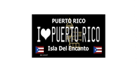 Thumbnail for Black I Love Puerto Rico Metal Refrigerator Magnet