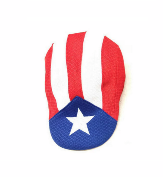PUERTO RICO FLAG Beret Boina Embroidery Star