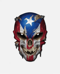 Thumbnail for Grimm Skull Flag Decal - Puerto Rico