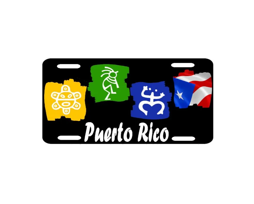 Puerto Rico Taino Symbols License Plate