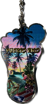Thumbnail for Colorful Puerto Rico Foot Keychain (2 styles)