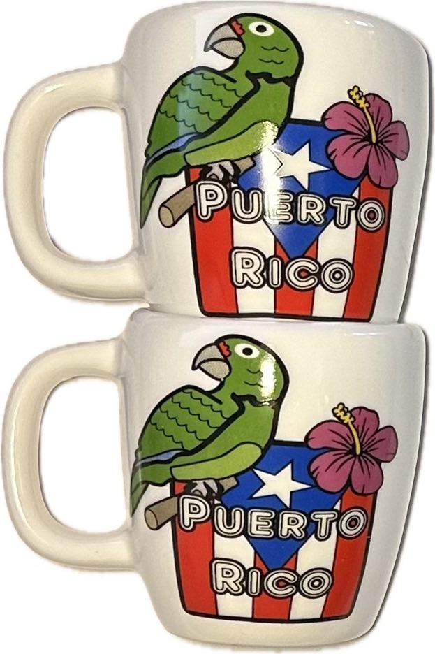 Parrot Flor Flag Puerto Rico Refrigerator Magnet