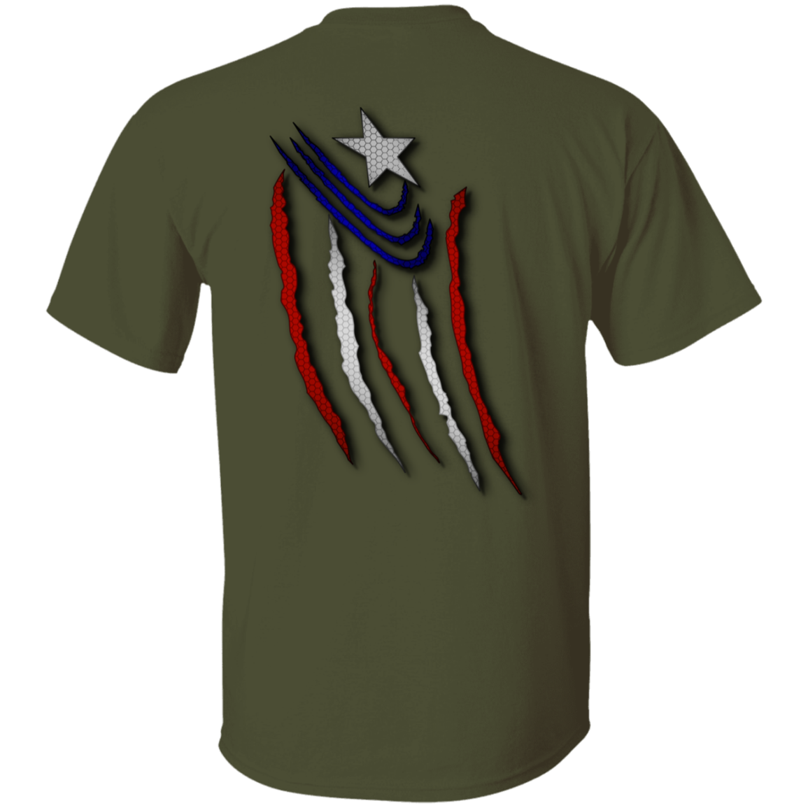 Torn PR Flag T-Shirt (back only)
