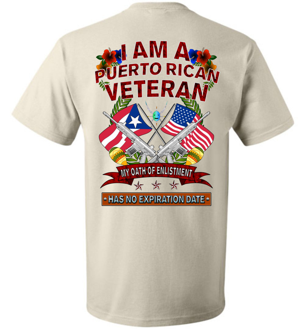 I Am A Proud Puerto Rican Veteran (Sm-6XL) Back Image Only