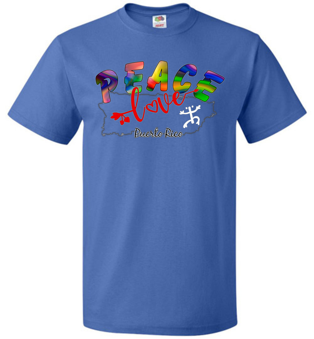 Peace Love Puerto Rico T-Shirt (Youth - 6XL)