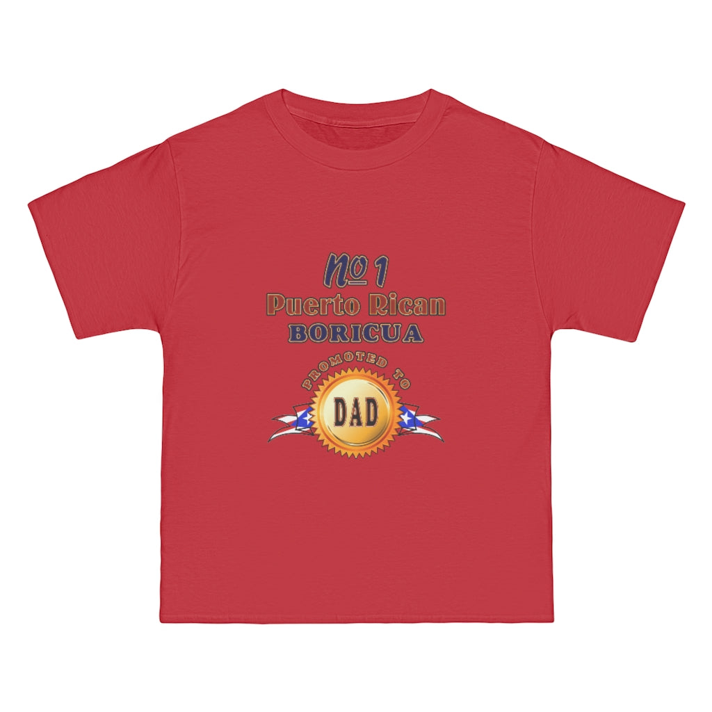 #1 Boricua Promoted To Dad - Beefy-T®  Short-Sleeve T-Shirt