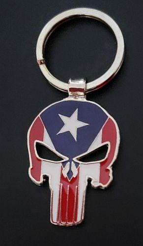 Punisher PR Flag Skull Keychain