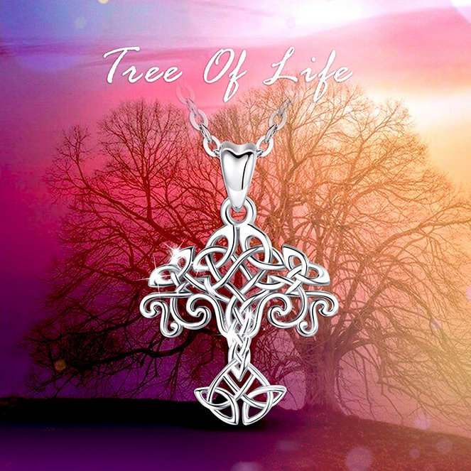 Eudora Genuine 925 Sterling Silver Tree of life Pendant Necklace
