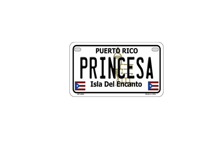 Mini Princesa License Plate