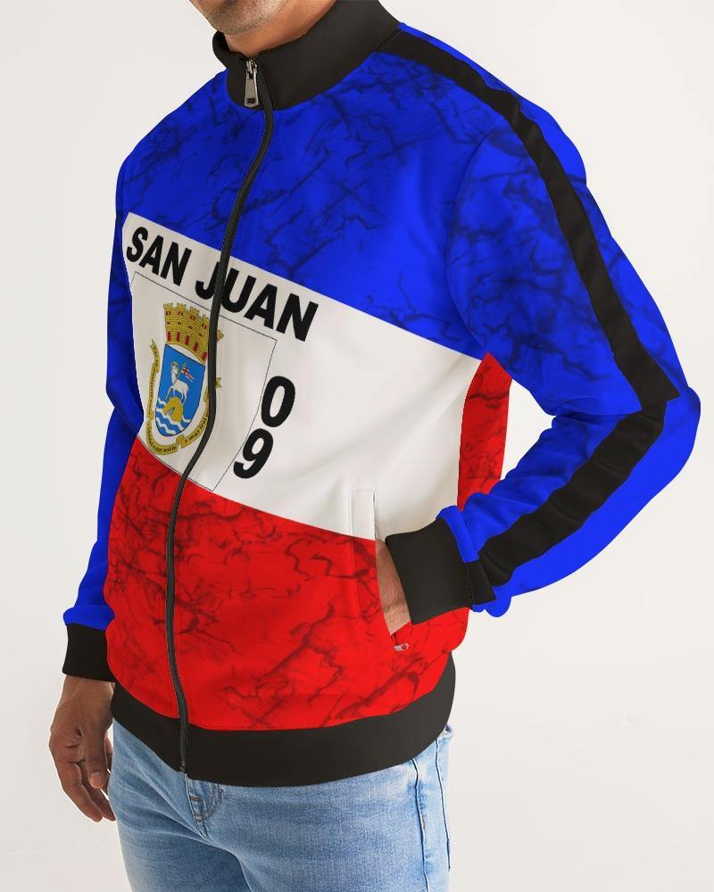SAN JUAN PREMIUM Stripe-Sleeve Track Jacket - Puerto Rican Pride