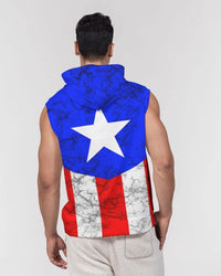 Thumbnail for CAROLINA Premium Heavyweight Sleeveless Hoodie - Puerto Rican Pride