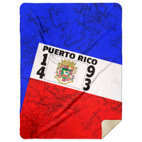 Thumbnail for Coat Of Arms Premium Mink Sherpa Blanket 60x80 - Puerto Rican Pride