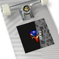Thumbnail for Army Camo Flag Skull - Square Vinyl Stickers (4 Sizes)