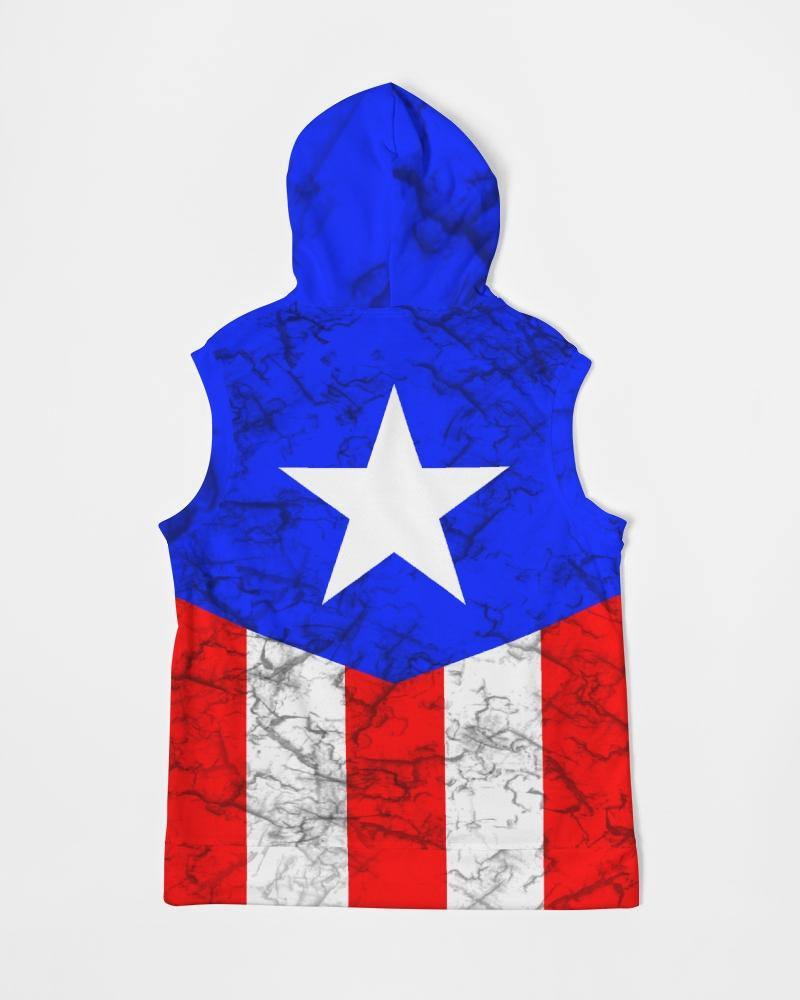 SAN JUAN Premium Heavyweight Sleeveless Hoodie - Puerto Rican Pride