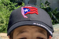 Thumbnail for Black Puerto Rico Hat - Embroidered - Puerto Rican Pride