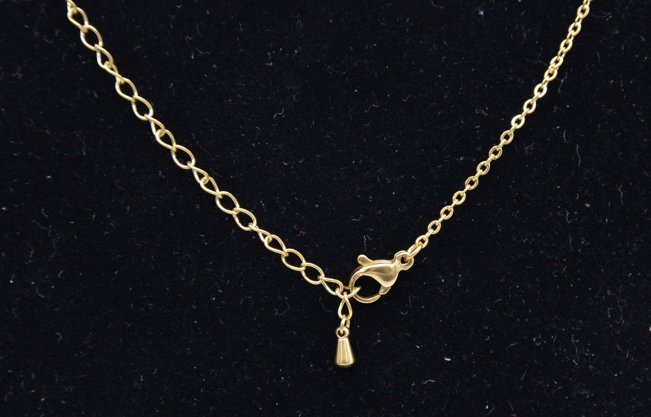 Big "B" Boricua 18" Necklace - Gold