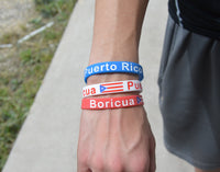 Thumbnail for Boricua Puerto Rico Silicone Wrist Bands (Red, White or Blue)