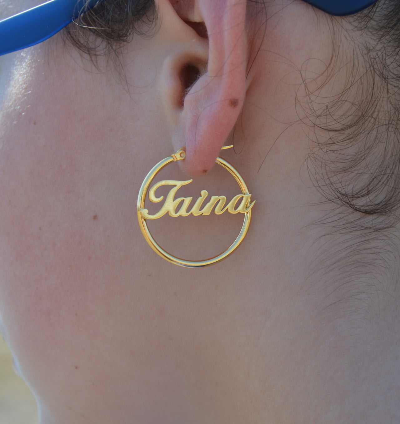 Taina 1" Hoop Earrings (Gold or Silver)
