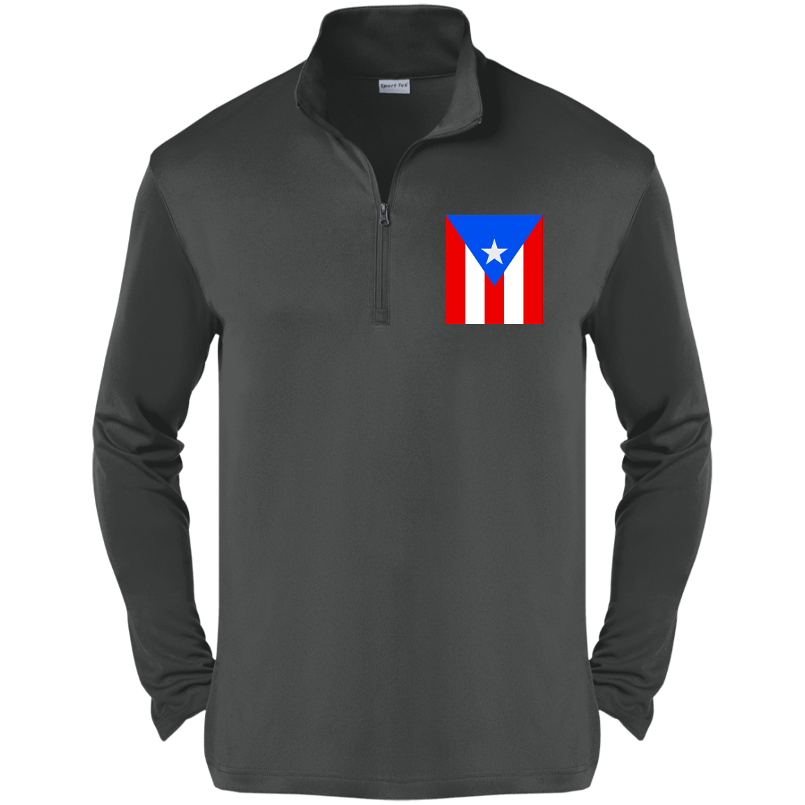 Puerto Rico Flag Competitor Embroidered 1/4-Zip Pullover (Small-4XL)