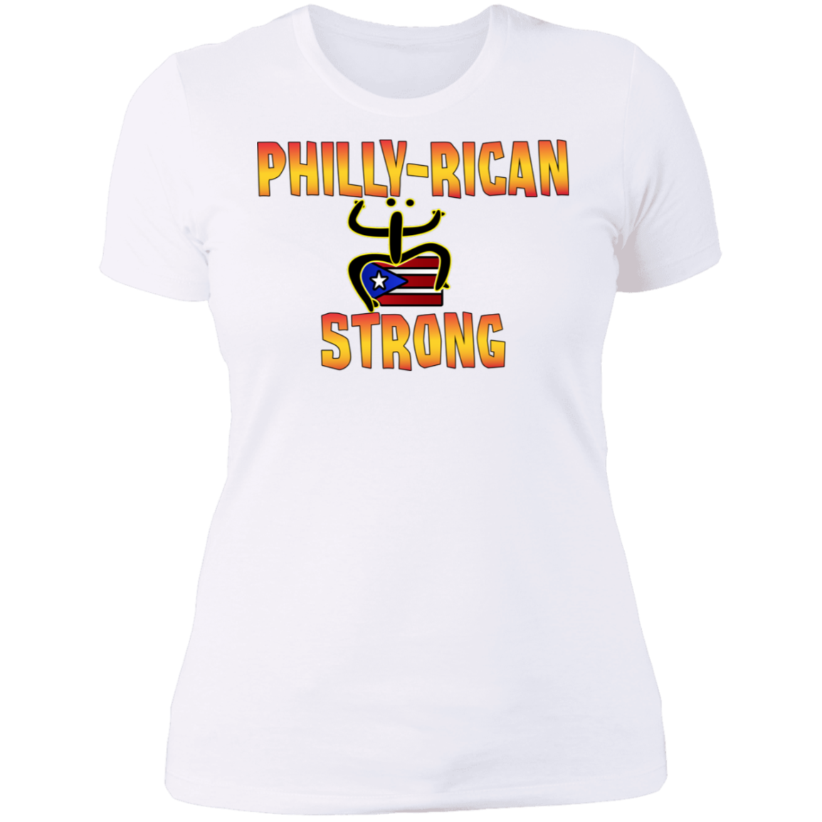 Philly-Rican Strong  Ladies' Boyfriend T-Shirt - Puerto Rican Pride