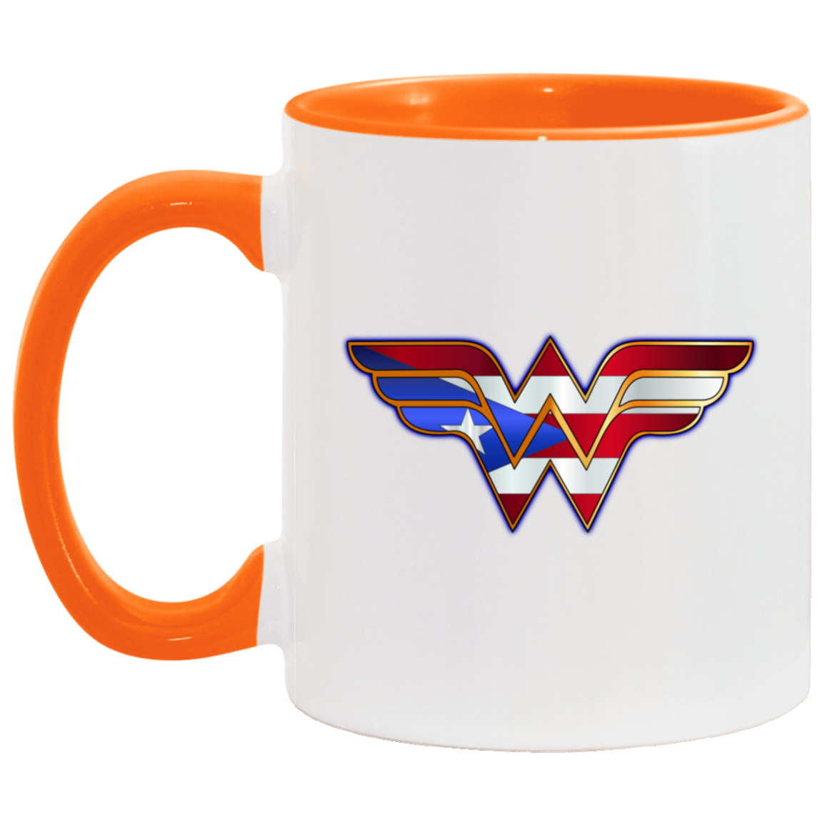 Boricua Wonder Woman 3 11OZ Accent Mug - Puerto Rican Pride
