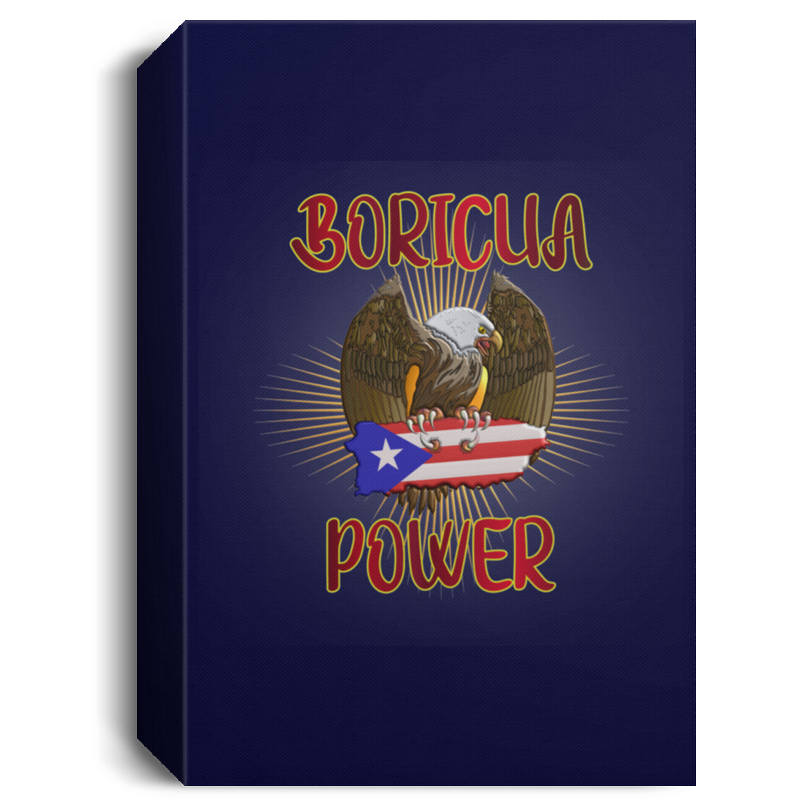 Boricua Power Deluxe Portrait Canvas 1.5in Frame