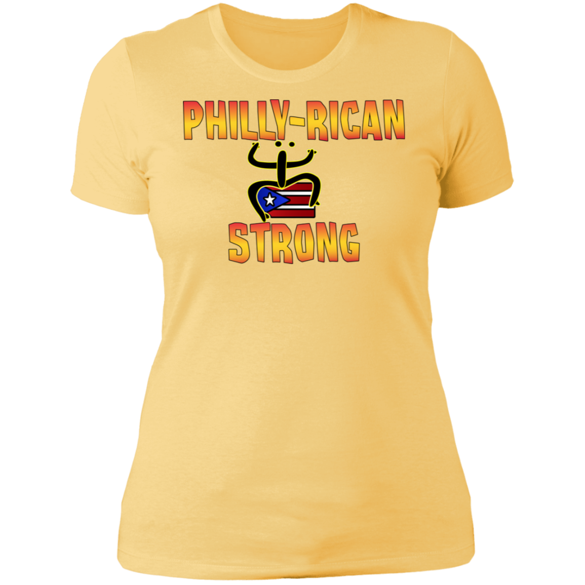 Philly-Rican Strong  Ladies' Boyfriend T-Shirt - Puerto Rican Pride