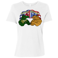 Thumbnail for Cuba-Rican Cayman Coqui Ladies' Relaxed Jersey Short-Sleeve T-Shirt - Puerto Rican Pride