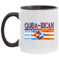Thumbnail for Cuba-Rican 11OZ Accent Mug - Puerto Rican Pride