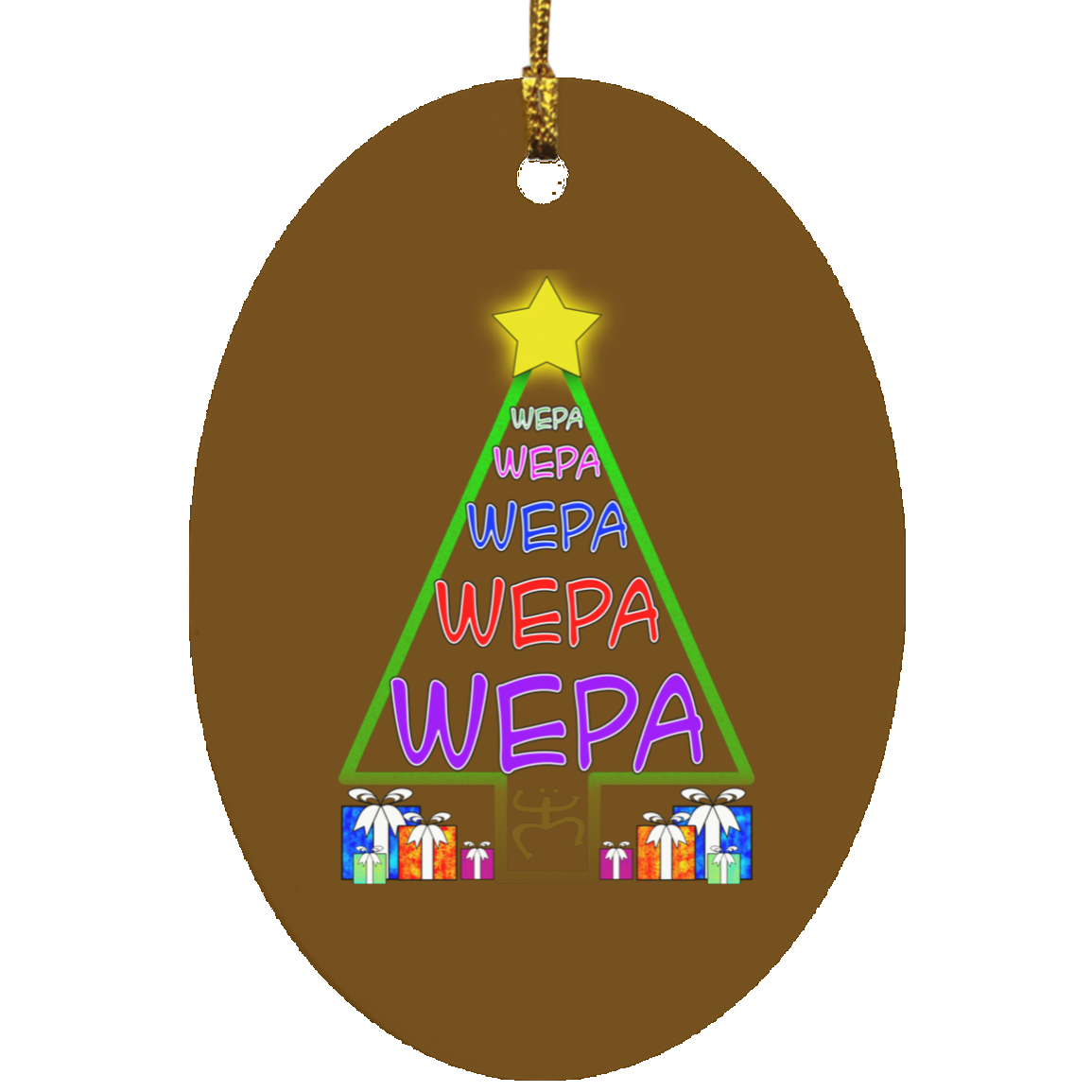 WEPA Tree Oval Ornament - Puerto Rican Pride