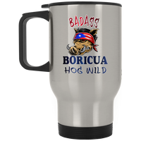Thumbnail for Badass Boricua Hog Wild Stainless Travel Mug