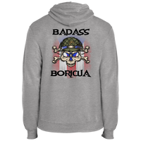 Thumbnail for Badass Boricua Skull X Bones Core Fleece Pullover Hoodie