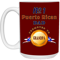 Thumbnail for #1 Dad Promoted To Grandpa 15 oz. White Mug