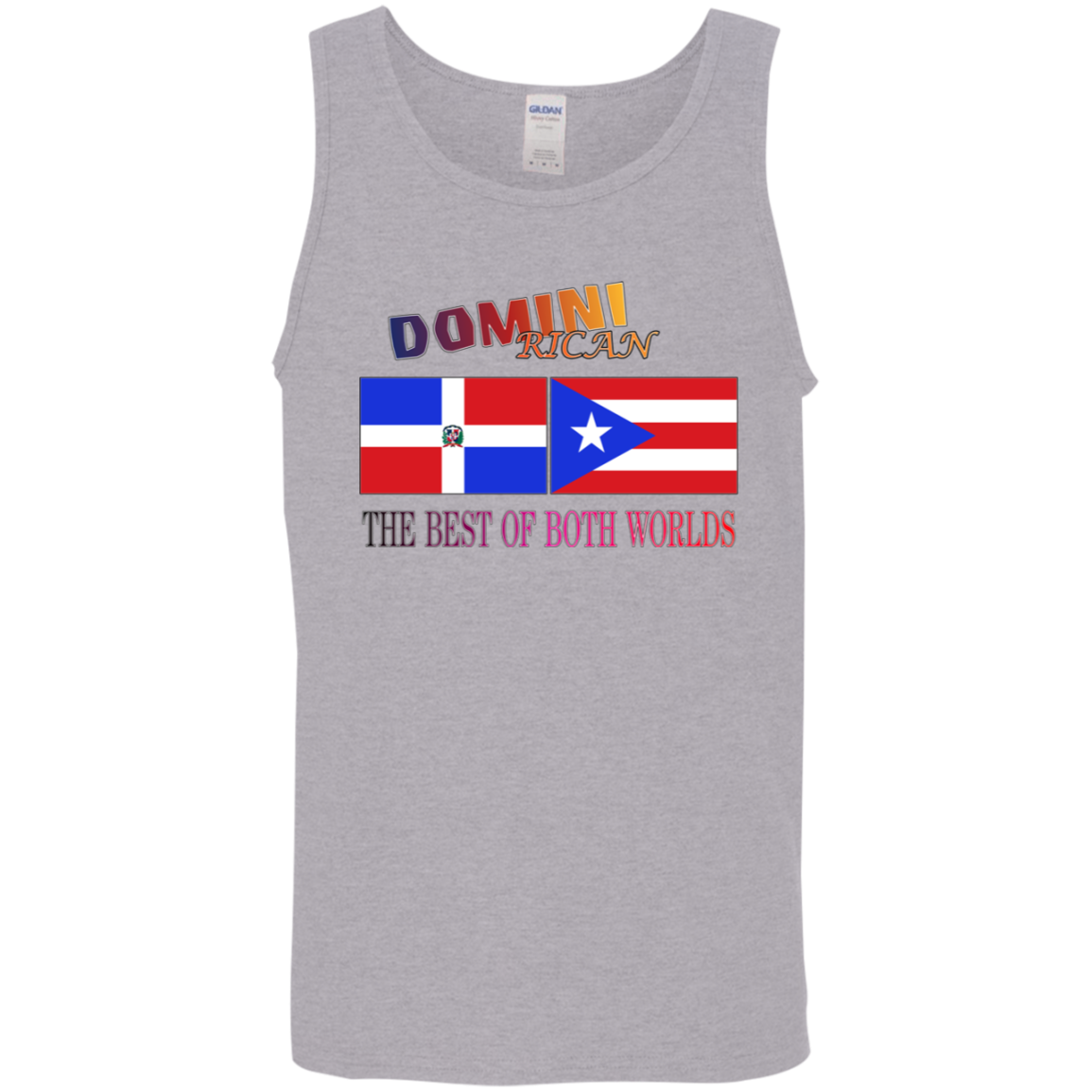 Domini Rican  Cotton Tank Top 5.3 oz. - Puerto Rican Pride