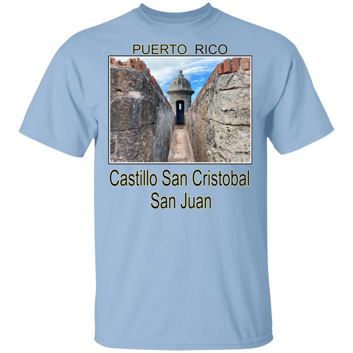 Castillo San Cristobal 5.3 oz. T-Shirt - Puerto Rican Pride
