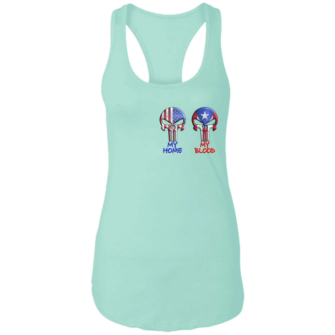 My Home My Blood Ladies Ideal Racerback Tank (Grey 2XL ONLY)