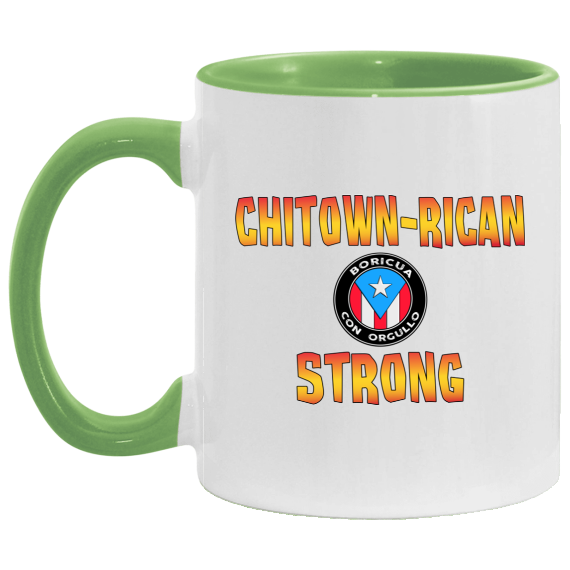 Chitown Rican Strong 11OZ Accent Mug - Puerto Rican Pride