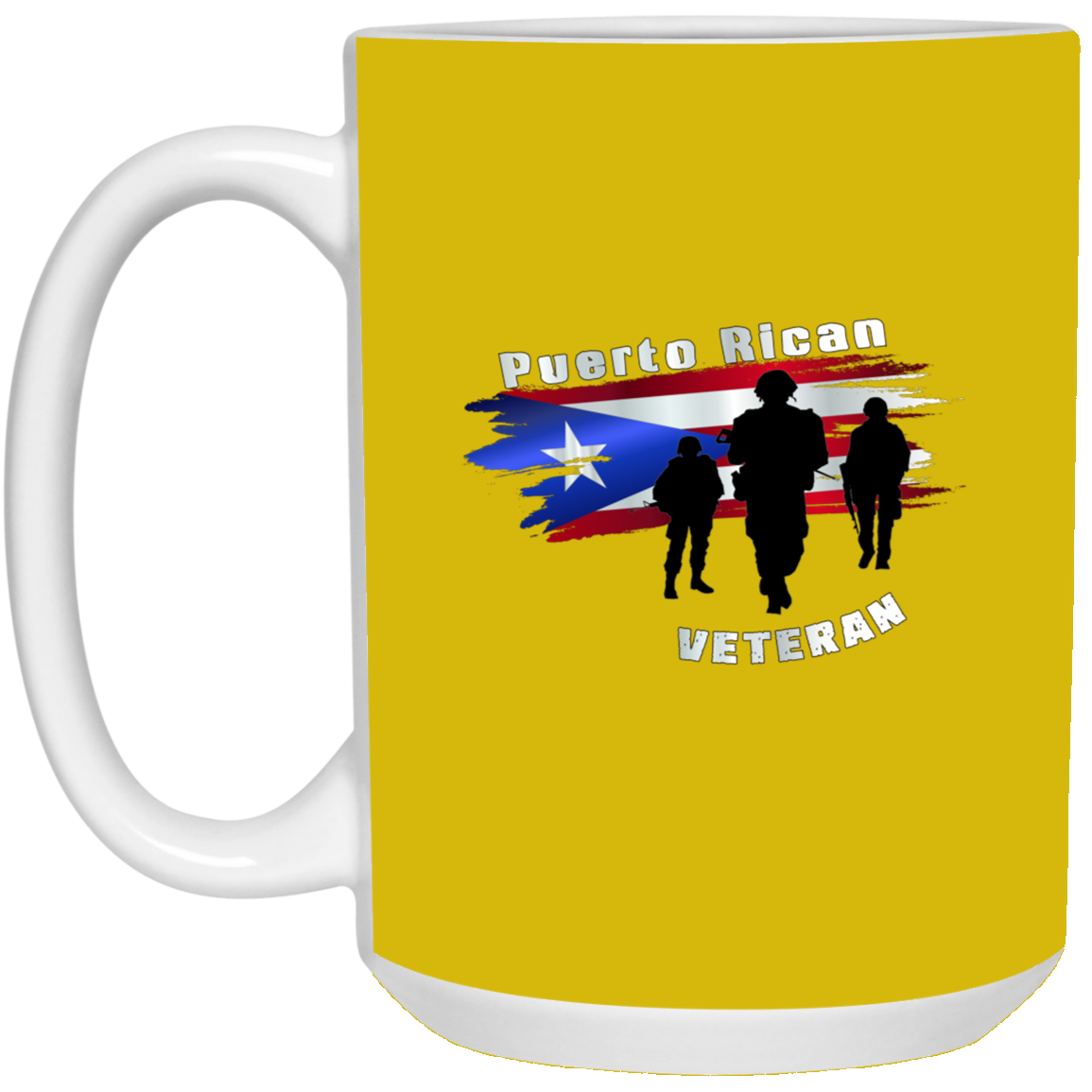 Puerto Rican Veteran 15 oz. White Mug