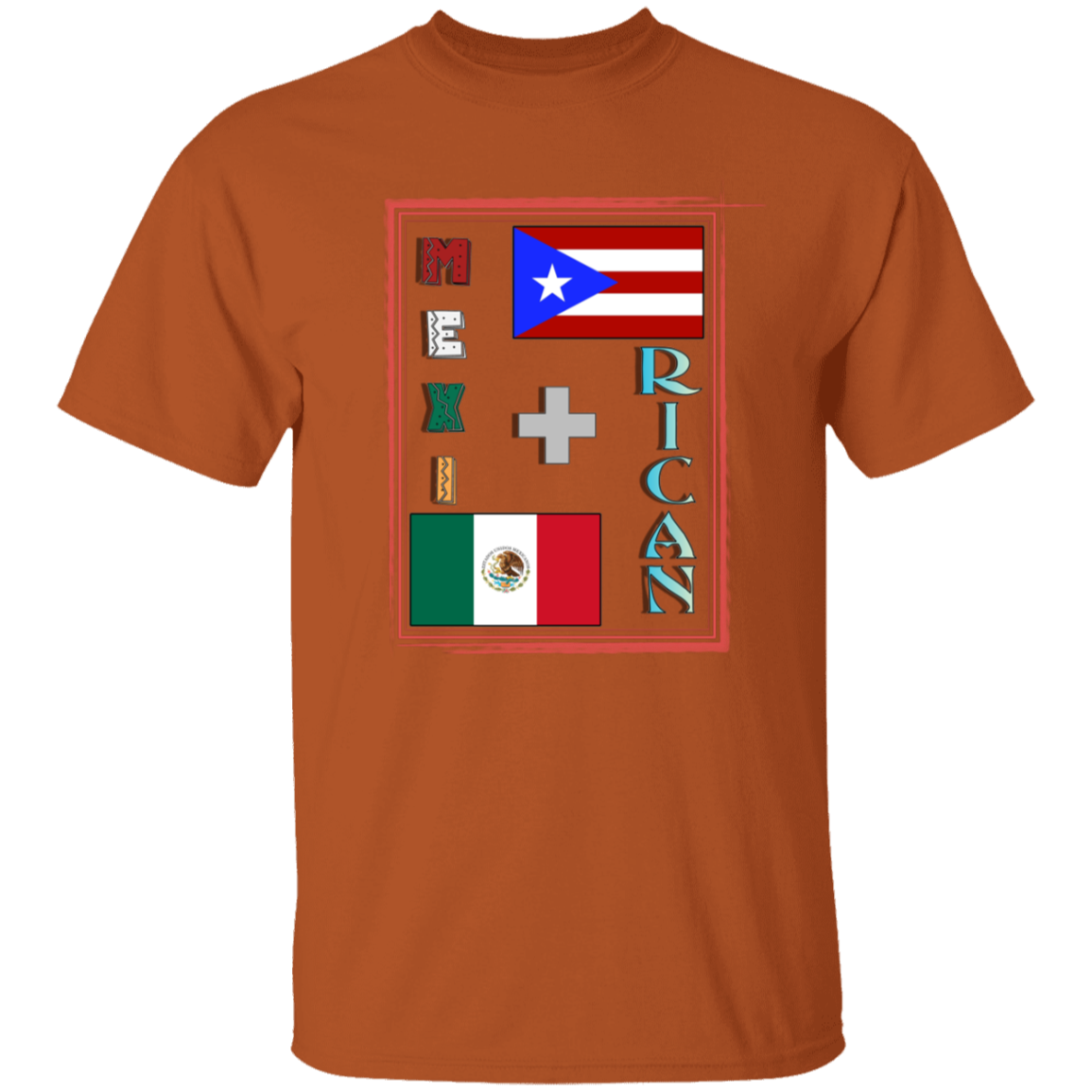 Mexi + Rican 5.3 oz. T-Shirt - Puerto Rican Pride