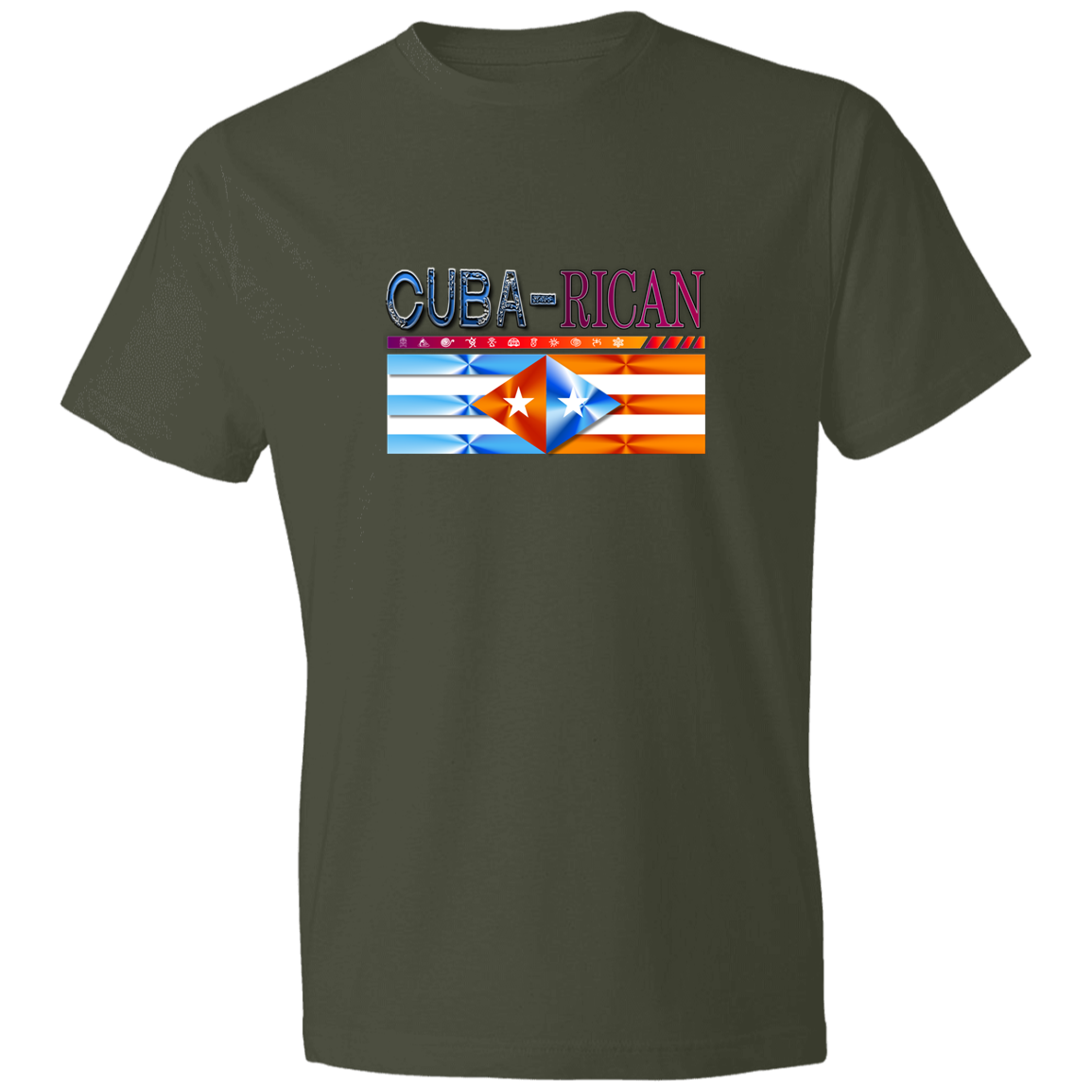 Cuba-Rican Lightweight T-Shirt 4.5 oz - Puerto Rican Pride