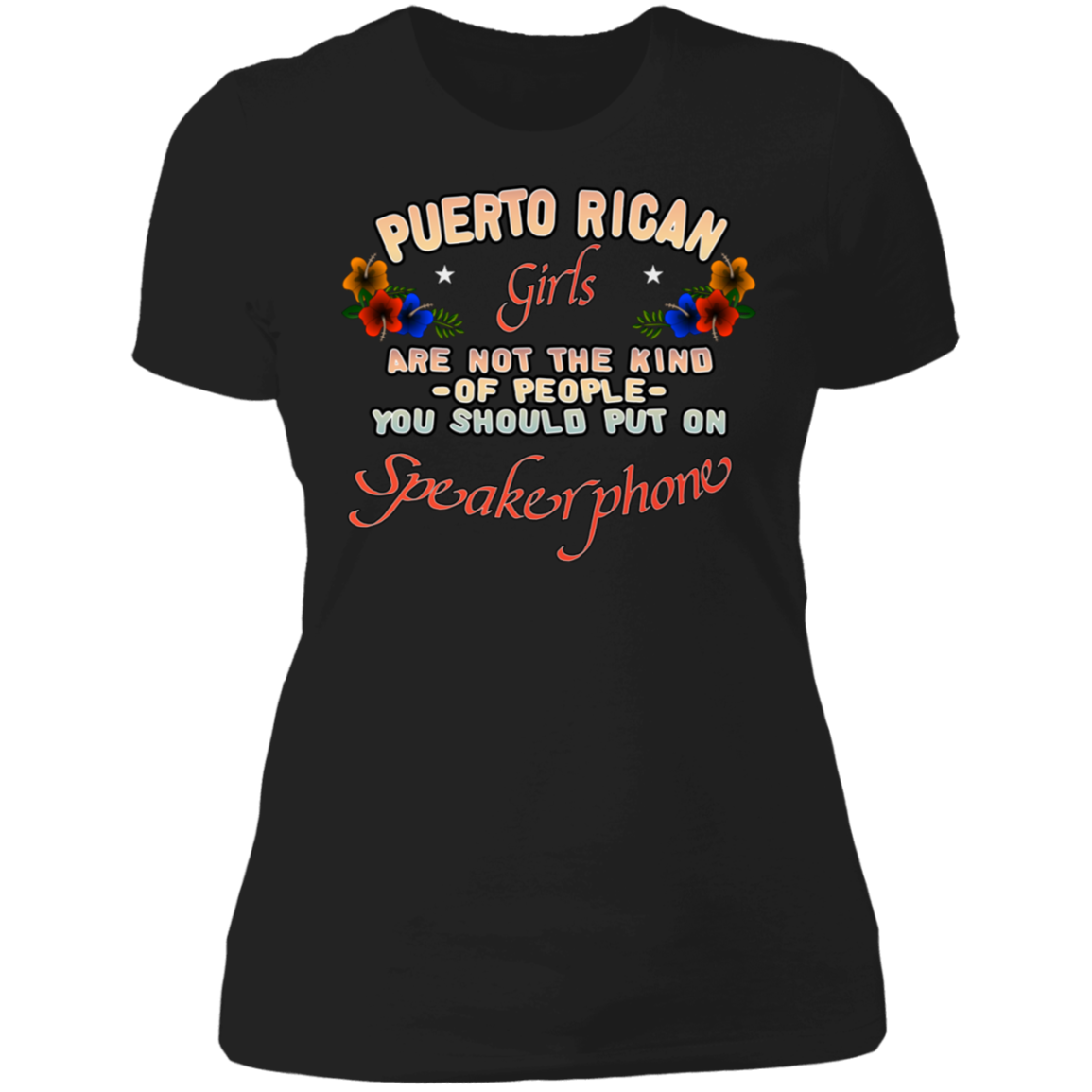 PR Girls Speakerphone Ladies' Boyfriend T-Shirt - Puerto Rican Pride