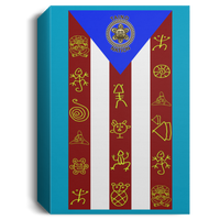 Thumbnail for TAINO NATION FLAG Deluxe Portrait Canvas 1.5in Frame