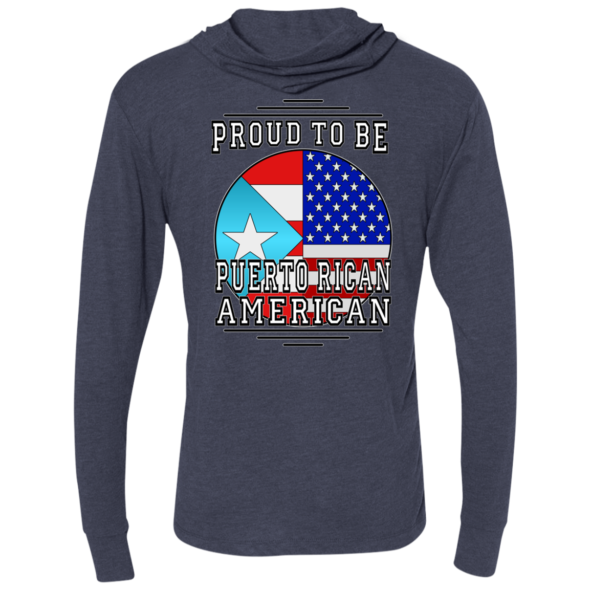 Proud To Be PR American Unisex Hooded T-Shirt - Puerto Rican Pride