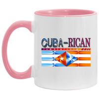 Thumbnail for Cuba-Rican 11OZ Accent Mug - Puerto Rican Pride