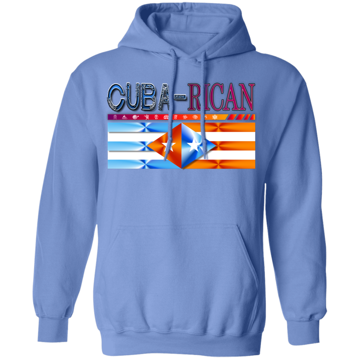 Cuba-Rican Pullover Hoodie - Puerto Rican Pride