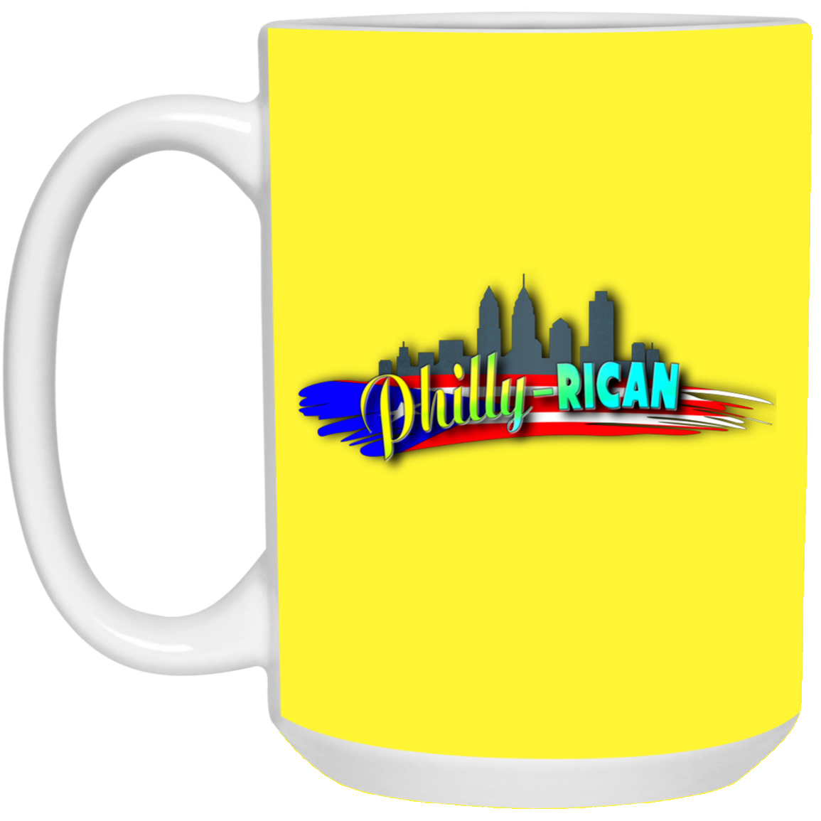 Philly-Rican 15 oz. White Mug - Puerto Rican Pride