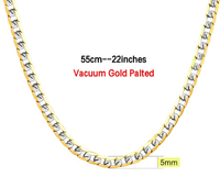Thumbnail for 5mm Wide Gold/Silver or Silver Necklace 22
