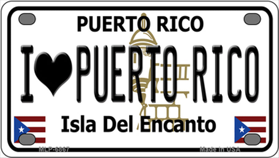 Mini I Heart Puerto Rico License Plate