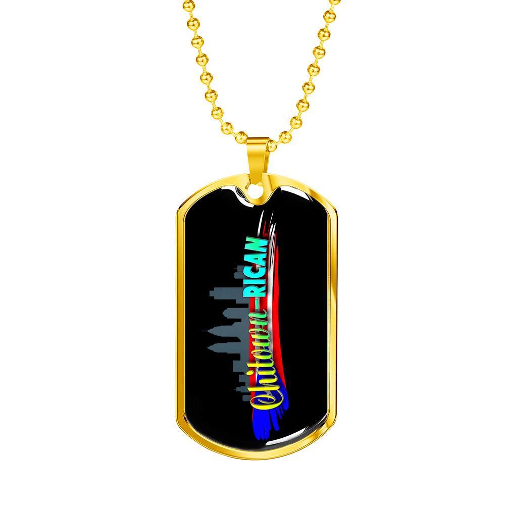 Chitown-Rican Dog Tag Necklace - Puerto Rican Pride