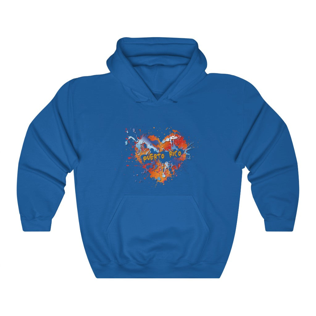 Puerto Rico Heart Abstract Unisex Heavy Blend™ Hooded Sweatshirt